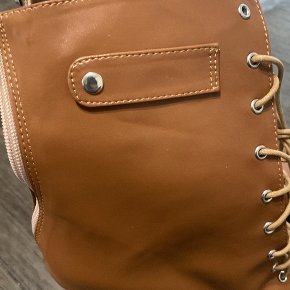 NWT BURJU Moment Nude Open Toe Lace Up Ankle Boots | Size 13 - Picture 6 of 10